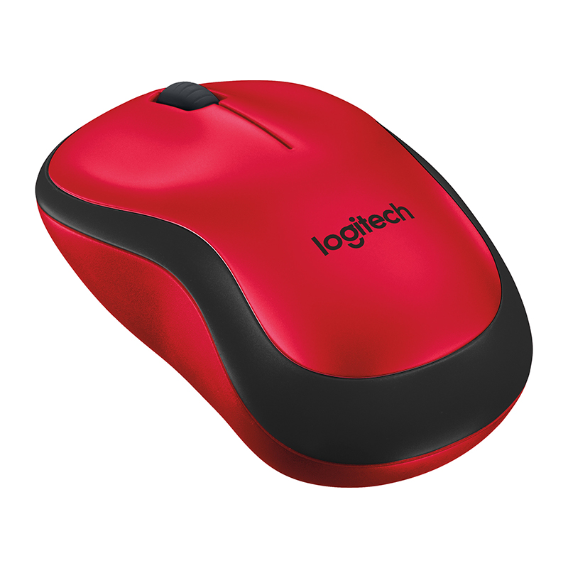 Logitech M221 Wireless Mouse with Silent Clicks - Red (910-004884)