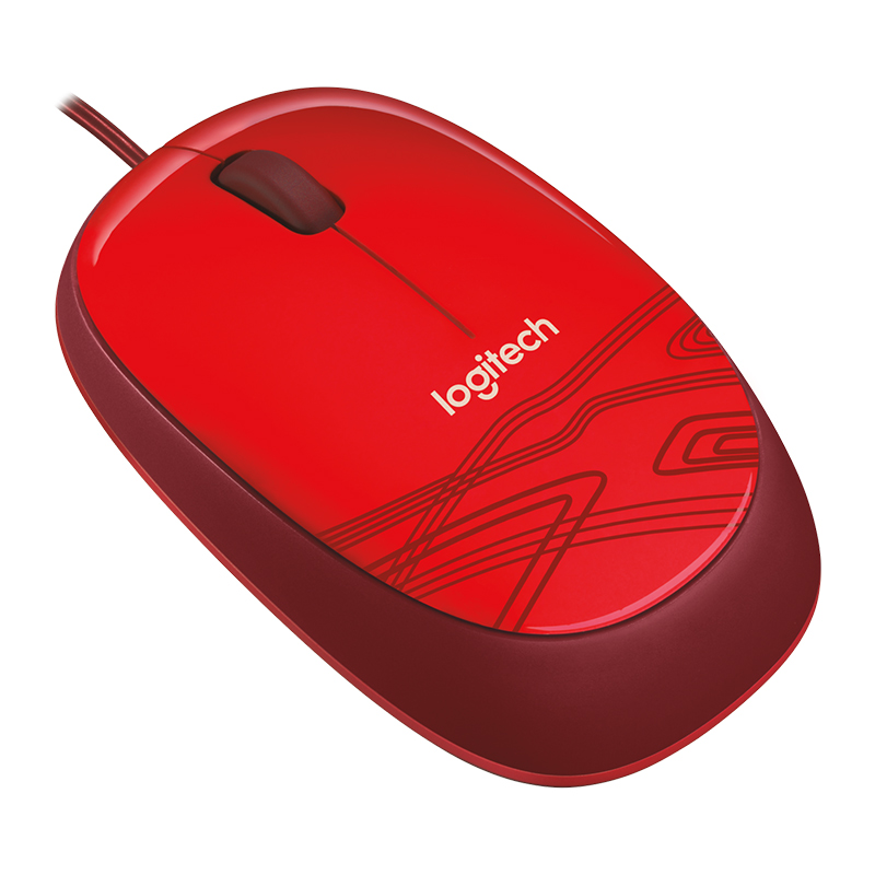 Logitech Wired Mouse M105 Red