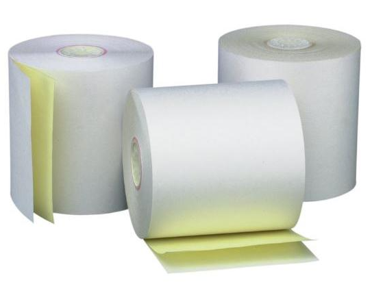 2 Ply NCR Blank Roll 76mm x 70mm x 12mm (W/Y) (Brown) (100 rolls/Box)