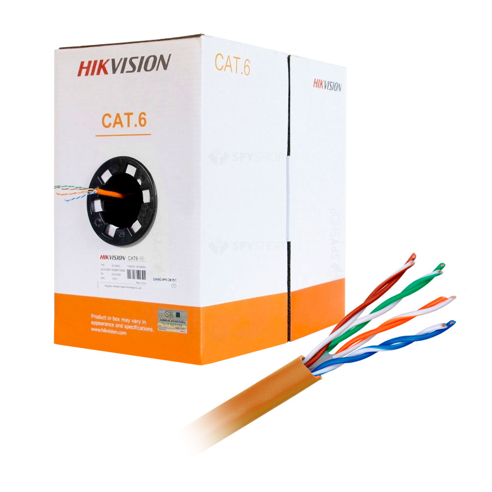 Hikvision CAT6 Cable Roll 305M DS-1LN6-UE (Orange)