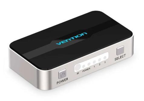Vention 3 in 1 out HDMI Switcher 4K 30Hz Aluminum Alloy Splitter 5V/1A (AFFH0)
