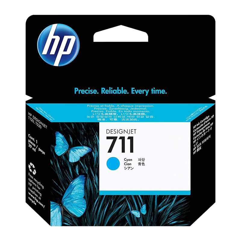 HP 711 29-ml Cyan DesignJet Ink Cartridge, CZ130A