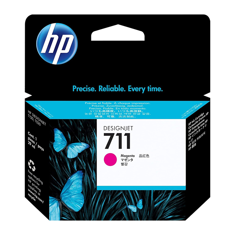 HP 711 29-ml Magenta DesignJet Ink Cartridge, CZ131A