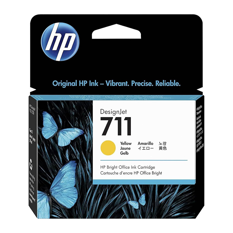 HP 711 29-ml Yellow DesignJet Ink Cartridge, CZ132A