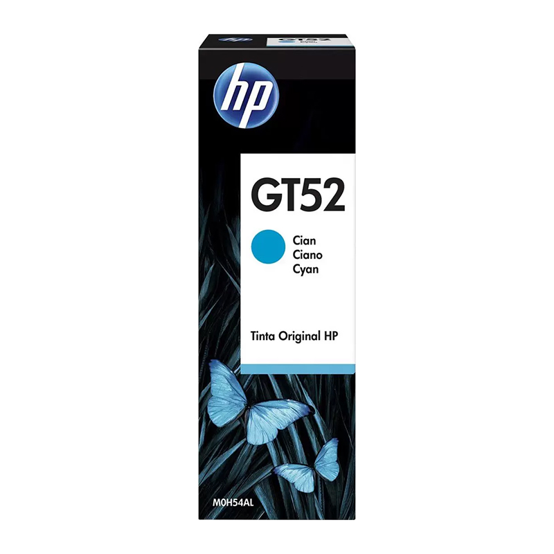 HP GT52 Cyan Original Ink Bottle (M0H54AA))