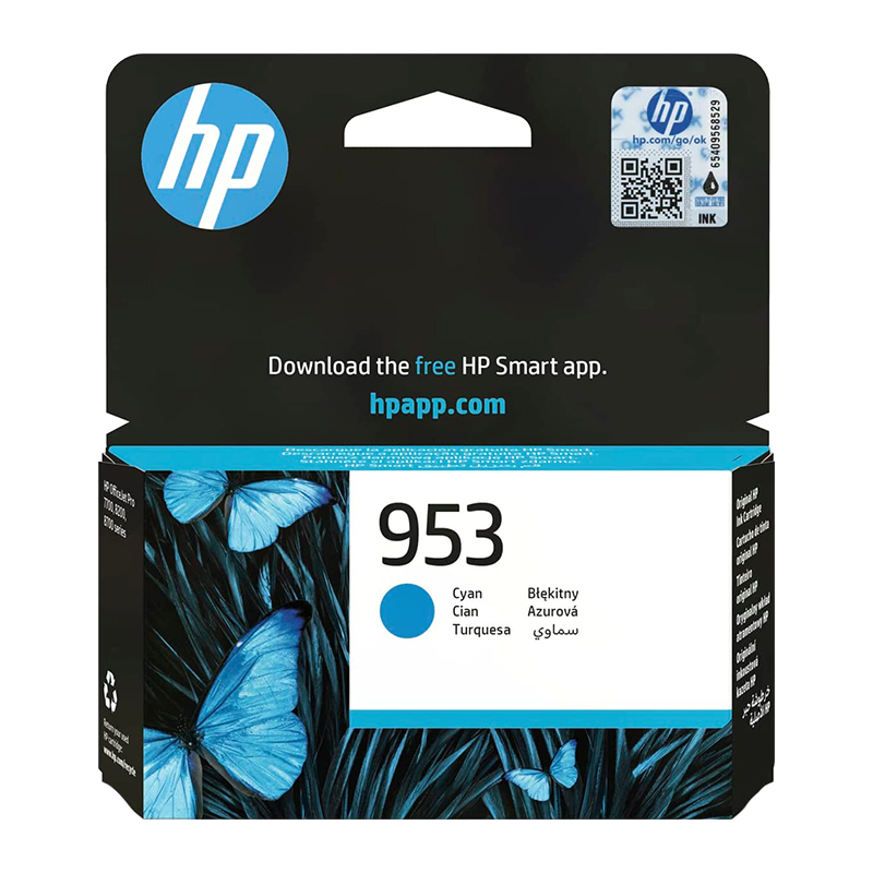 HP 953 Cyan Original Ink Cartridge (F6U12AE) 
