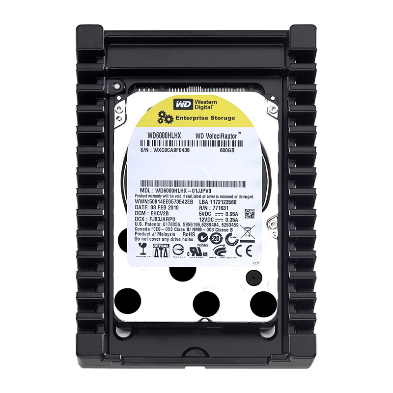 Western Digital (VELOCIRAPTOR) 600GB SATA – Form Factor : 3.5",