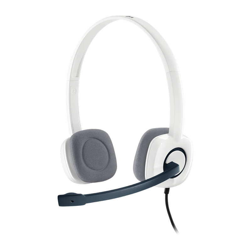 Logitech H150 Stereo Headset with Noise-Cancelling Mic - White (981-000350)