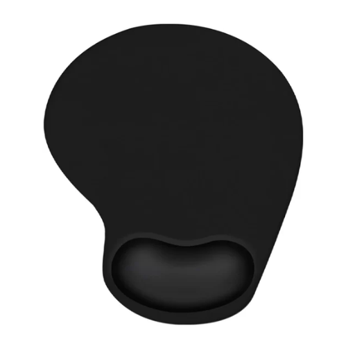 BTNK Plain Mouse Pad with Wrist Rest (Black/Blue)