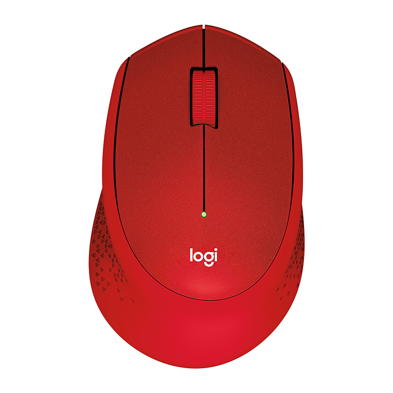 Logitech M331 Silent Plus Wireless Mouse - Red (910-004916)