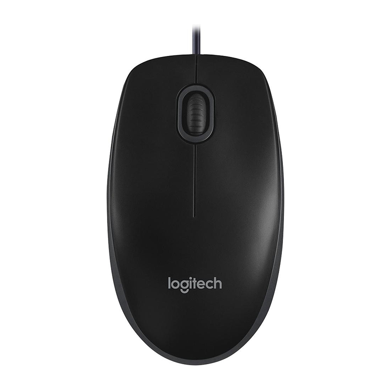Logitech B100 Optical USB Mouse - Black (910-006605)