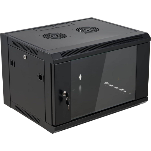 6U Wall Mount Rack / Cabinet L:635mm x H:575mm x W:600mm, Power outlet (Without Fan)