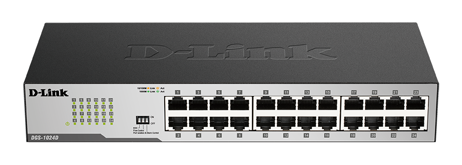 D-Link 24 Port Gigabit Unmanaged Desktop Switch (DGS-1024D)