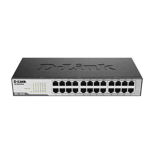 D-Link DES-1024D 24‑Port Fast Ethernet Unmanaged Switch