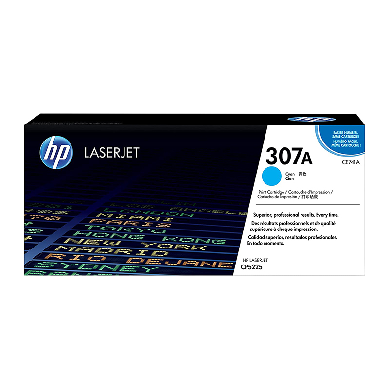 HP 307A CE741A Cyan Original LaserJet Toner Cartridge