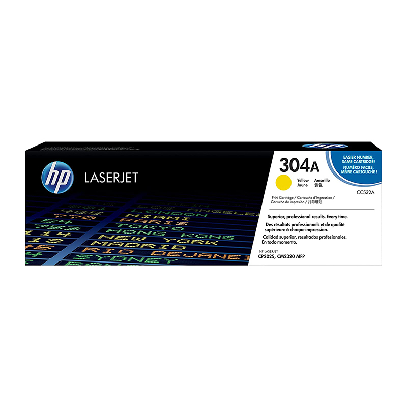 HP 304A CC532A Yellow Original LaserJet Toner Cartridge