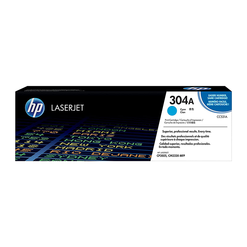 HP 304A CC531A Cyan Original LaserJet Toner Cartridge