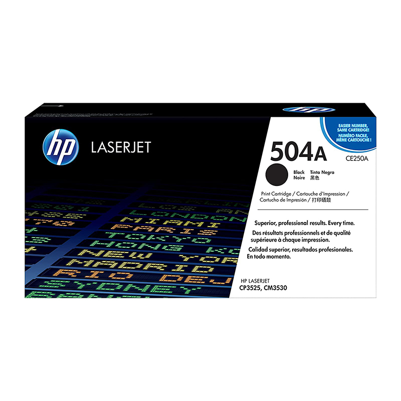 HP 504A CE250A Black Original LaserJet Toner Cartridge