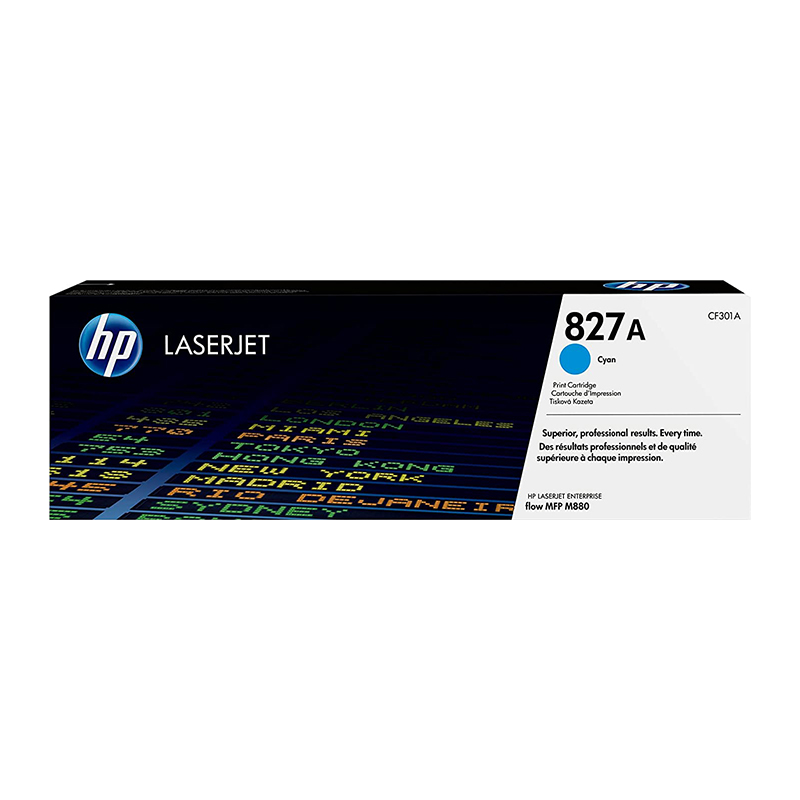 HP 827A CF301A Cyan LaserJet Toner Cartridge (32,000 pages)