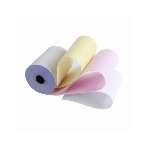 3 Ply NCR Paper Roll 76mm x 70mm x 12mm (W/Y/P) Blue (Brown) (50 Rolls/Box)