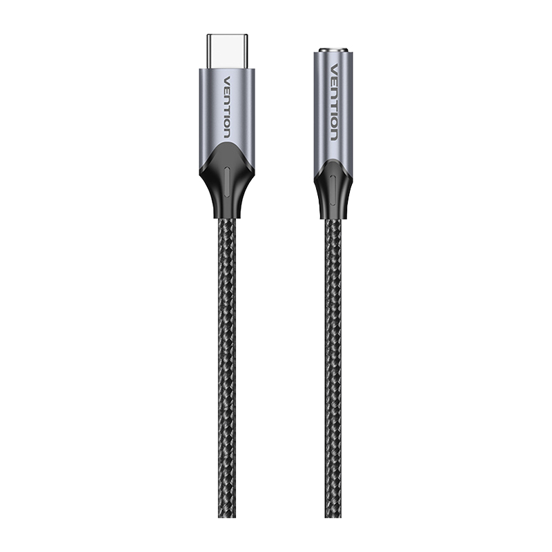 Vention® USB-C Male to 3.5mm Earphone Jack With DAC Adapter 0.1m Gray (BGMHA)