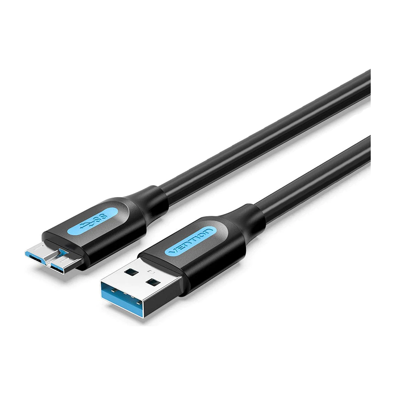 Vention® Flat USB3.0 A Male to Micro B Male Cable 0.5M Black (COPBD)