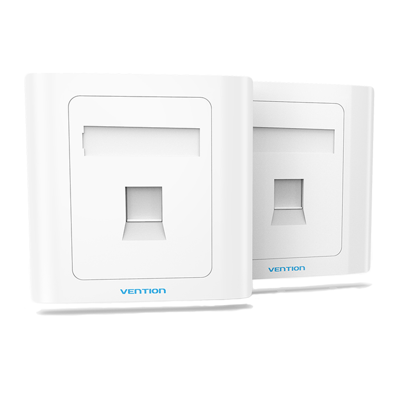 Vention® 1 Port keystone Jack Wall/Face Plate White 86 Type (IFAW0)