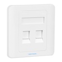 Vention® 2 Port keystone Jack Wall/Face Plate White 86 Type (IFBW0)