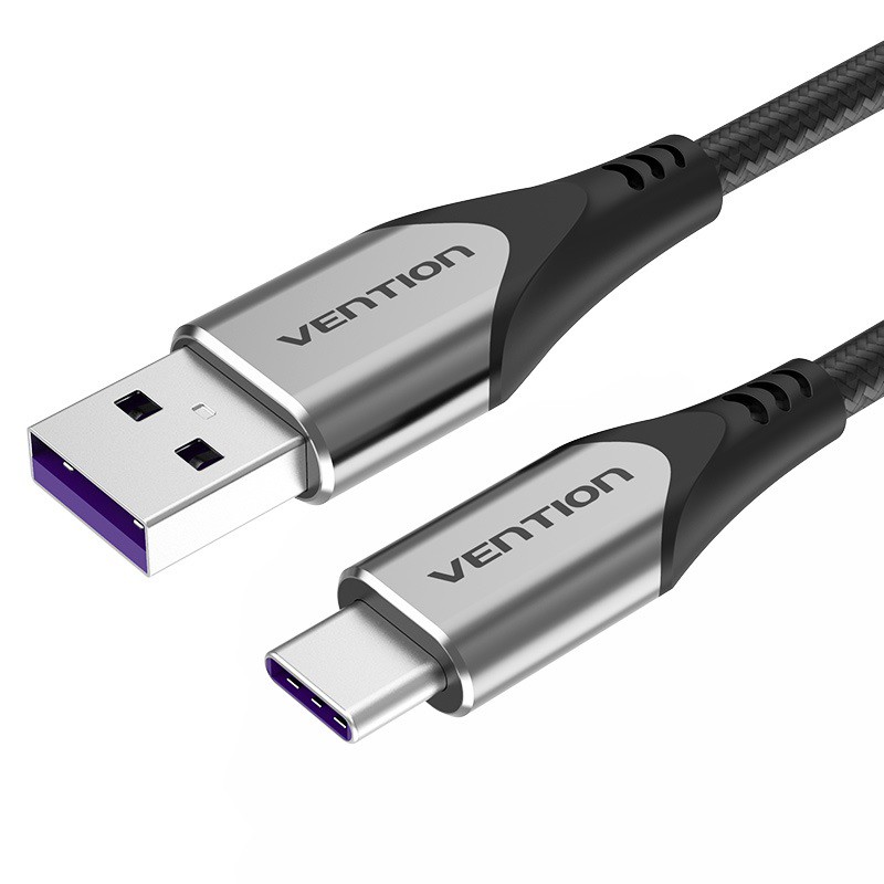 Vention® USB 2.0 A Male to C Male Cable 0.5M Black PVC Type (COKBD)