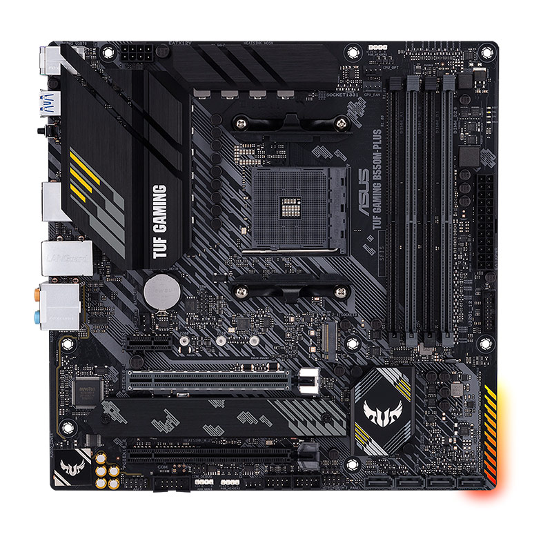 Asus TUF Gaming B550M-PLUS (WiFi 6) AMD AM4 (3rd Gen Ryzen™) microATX Gaming Motherboard (PCIe 4.0, 2.5Gb LAN, BIOS Flashback, HDMI 2.1, USB 3.2 Gen 2, Addressable Gen 2 RGB Header and Aura Sync)