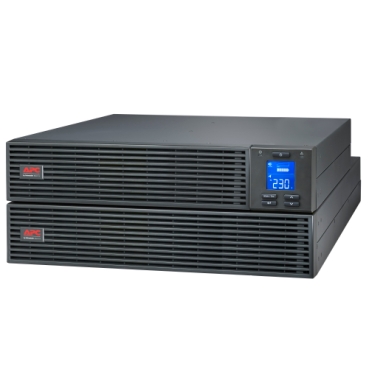 APC Easy UPS On-Line, 3000VA (3kVA), 2700W, Rackmount 4U, 230V, 6x IEC C13+1x IEC C19 outlets, Intelligent Card Slot, LCD, Extended Runtime, with Rail Kit (SRV3KRILRK-E) - Bundle with BAT577(1), BRA149(2)