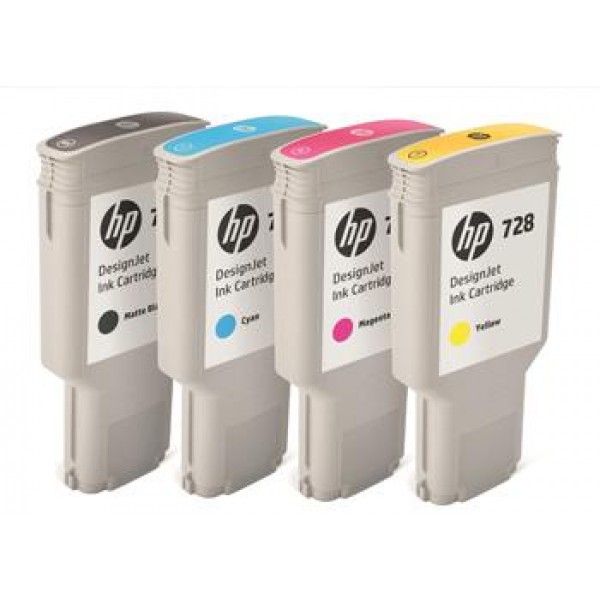 HP 728 300-ml Yellow DesignJet Ink Cartridge