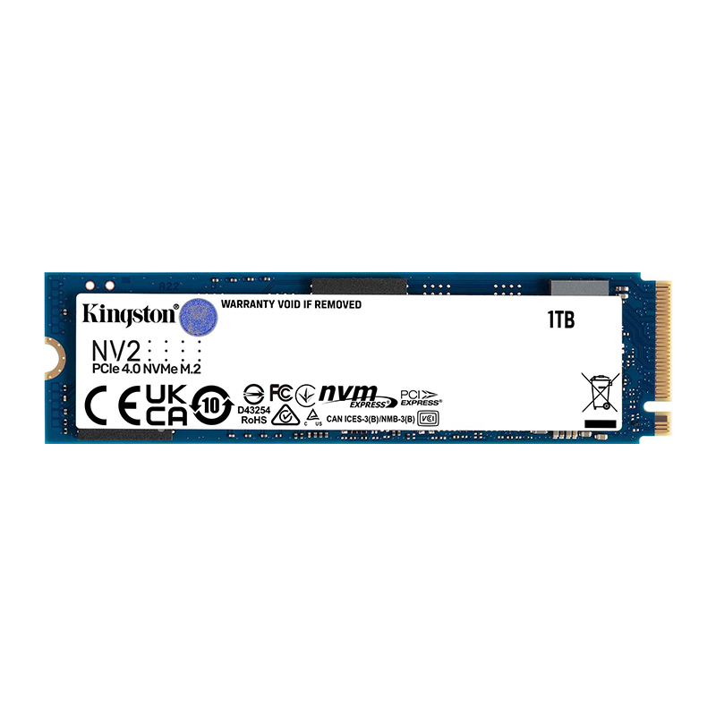 Kingston NV2 1TB PCIe 4.0 Gen 4x4 NVMe™ M.2 2280 Internal SSD (SNV2S/1000G)