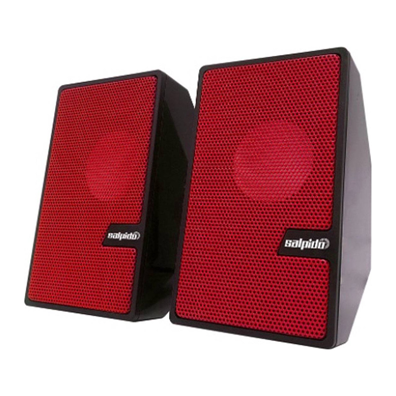 Salpido Macchi 300 Portable 2.0 USB 3.5mm AUX Mini Speaker - Red