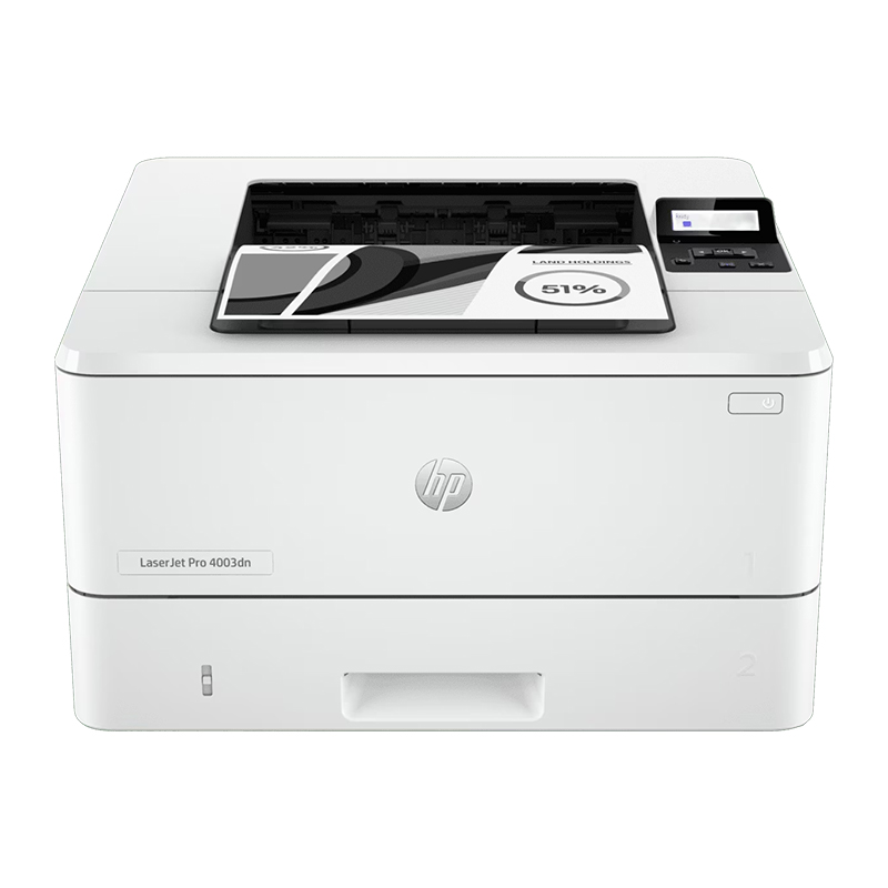 HP LaserJet Printer 4003dn | Functions / Print, Printing Colors / Black, Print Speed / 40ppm, Print Quality / 1200 x 1200 dpi, Duplex / Automatic, Media Sizes / A4, A5, B5, C6, Duty Cycle / 80,000 pages, Toner / HP 151A
