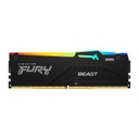 Kingston FURY Beast RGB 16GB DDR5 5200MT/s Desktop RAM (KF552C40BBA/16)