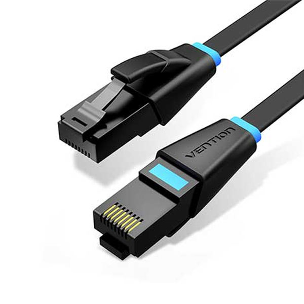 Vention® Flat Cat.6 UTP Patch Cable 1M Black (IBJBF)