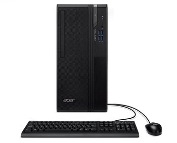 [CPU1237] Acer Veriton VS2710G-13400F Mid Tower Desktop | Intel® Core™ i5-13400 Processor, 8GB DDR4 RAM, 512GB PCIe NVMe SSD, Intel® UHD Graphics, WiFi 6 + Bluetooth, 1x HDMI Port, 1x DisplayPort, 1x VGA Port, Keyboard & Mouse, DOS, Black