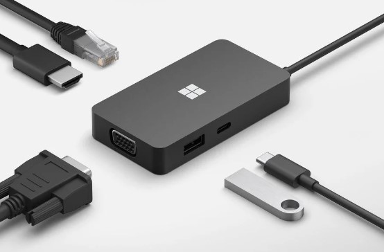 Microsoft USB-C® Travel Adapter Hub - Black (1E4-00005)