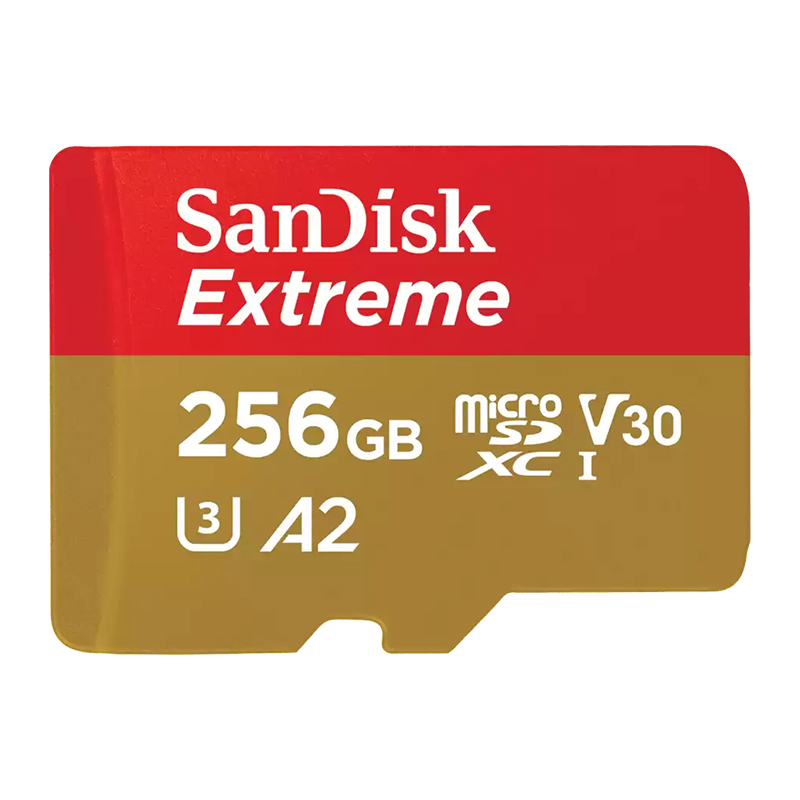 SanDisk Extreme microSDXC UHS-1 Card with adapter 256GB (SDSQXAV-256G-GN6MN)