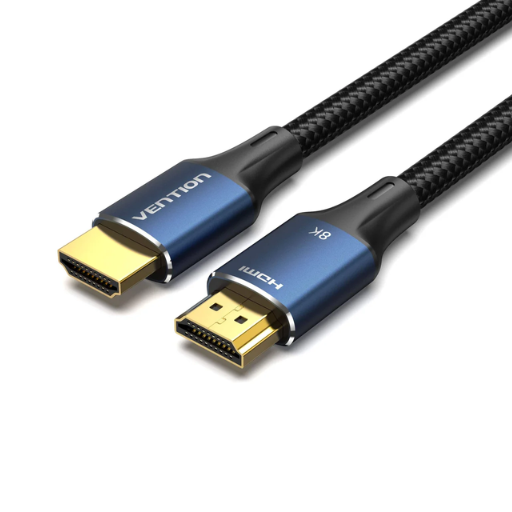 Vention® Cotton Braided HDMI-A Male to Male HD Cable 8K 2M Blue (ALGLH)