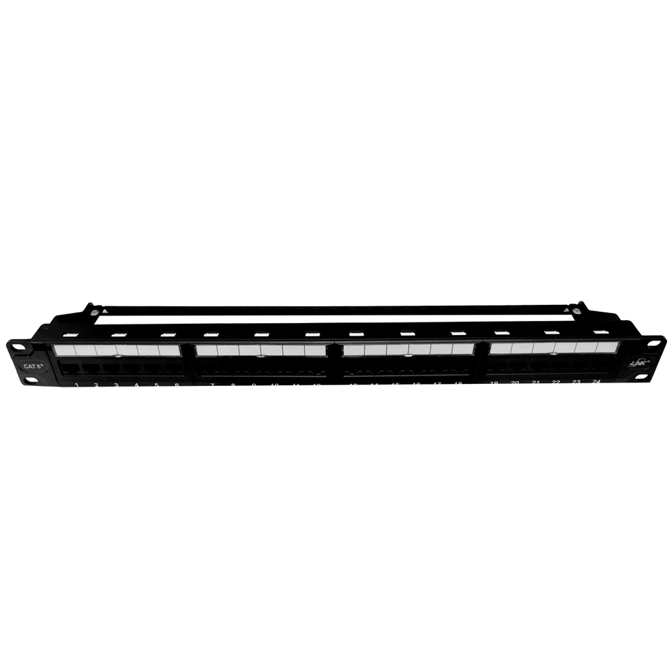 LINK CAT6 New Patch Panel 24 Port (1U) w/management, Dust Cover, New Label (US-3124A)