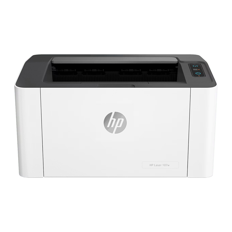HP Laser Printer 108w (4ZB80A) | Functions: Print, Print Speed (Black): Up to 21 ppm, Print Resolution: Up to 1,200 x 1,200 dpi, Paper Input: Up to 150 sheets, Connectivity: Hi-Speed USB 2.0 + Wireless 802.11 b/g/n, Replacement toner: HP 110A