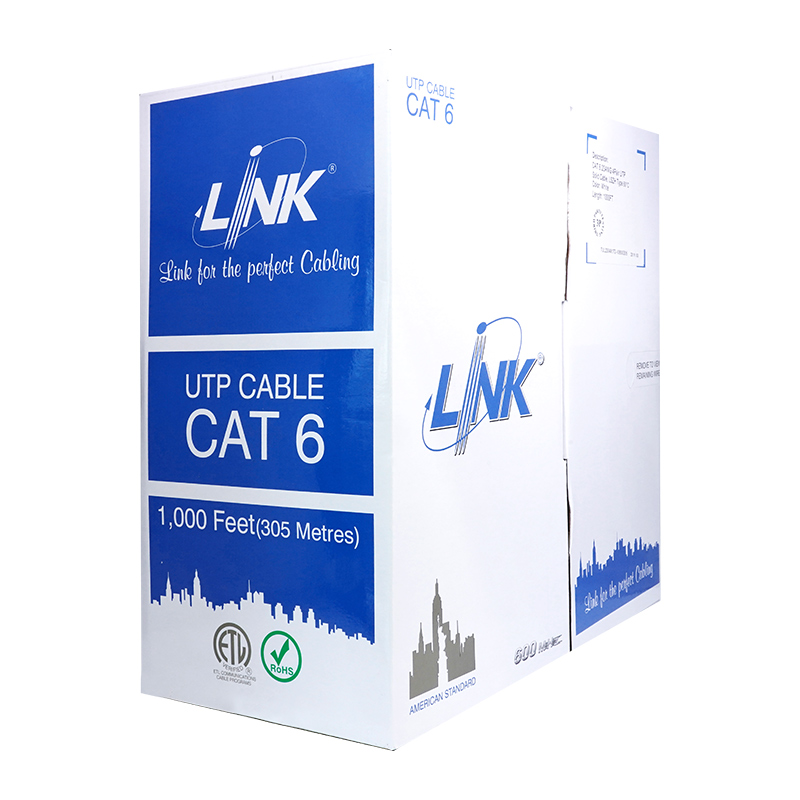 LINK CAT6 UTP Ultra Cable (600 MHz) w/Cross Filler, 23 AWG, LSZH, 305M (US-9116LSZH)