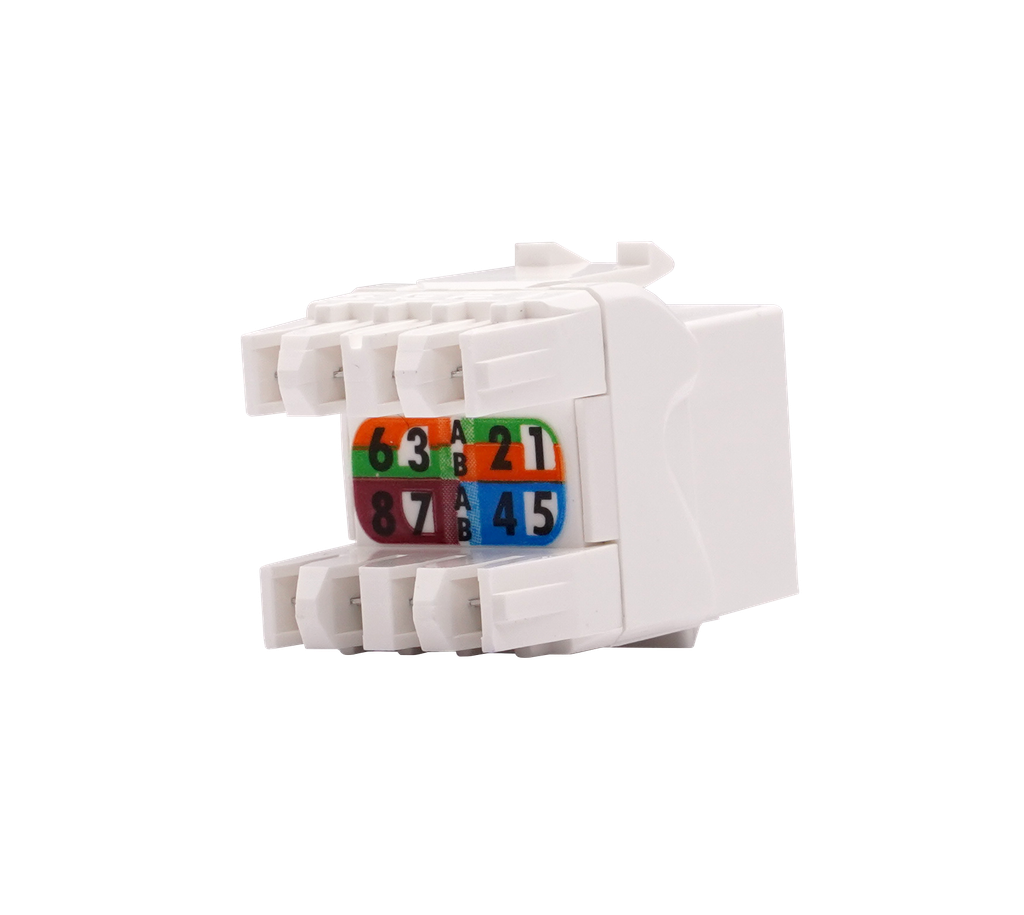 LINK CAT6 RJ45 Modular Jack, Slim, White (US-1006SL)