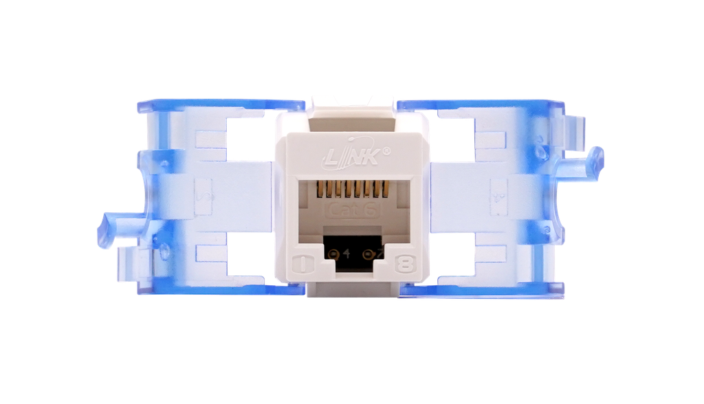 LINK CAT6 RJ45 Modular Jack, Slim, Tool Free, White (US-1006STF)