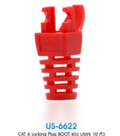 LINK CAT6 Locking Plug Boot - Red (10 Pack) (US-6622)