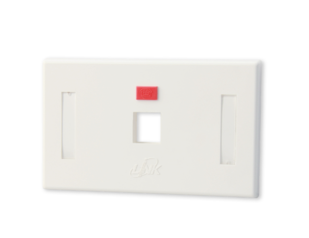 LINK Face Plate 1 Port with Icon & Label ID (White) (US-2001AWH)