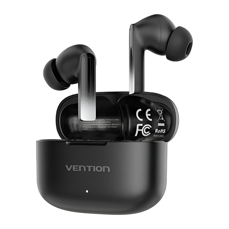 Vention® Elf E04 True Wireless Noise Cancelling Bluetooth Earbuds - Black (NBIB0)