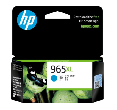 HP 965XL High Yield Cyan Original Ink Cartridge (3JA81AA)